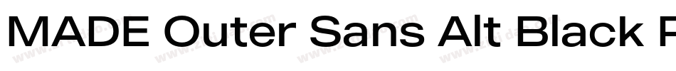 MADE Outer Sans Alt Black PERSONAL USE字体转换